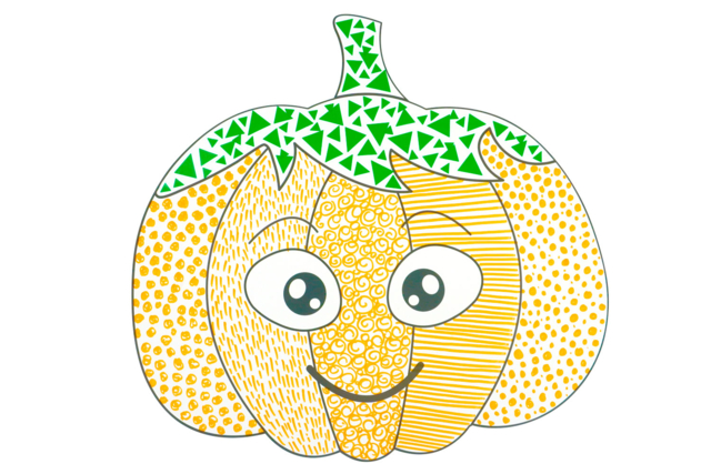 citrouilles géantes gommettes - Supports d'Halloween à décorer - 10doigts.fr