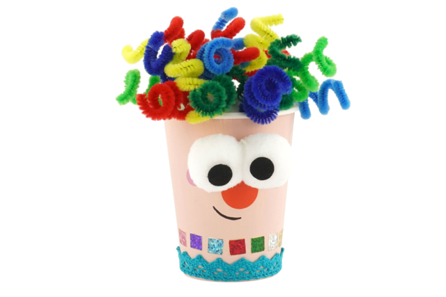 Clown oeil pompon rigolo - Yeux mobiles - 10doigts.fr