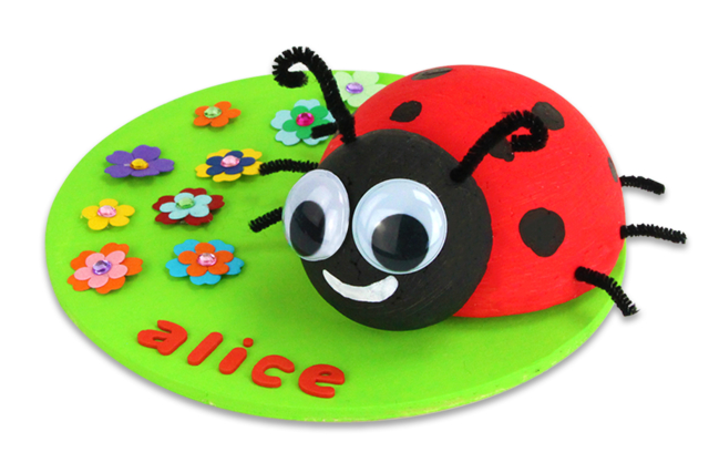 Coccinelle du printemps - Strass autocollants - 10doigts.fr