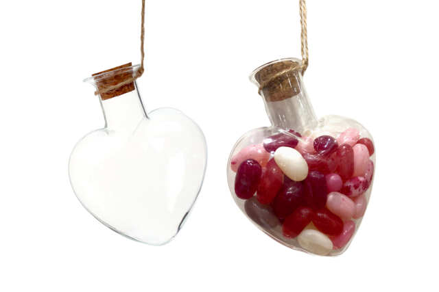 coeur à suspendre verre - Supports en Verre - 10doigts.fr