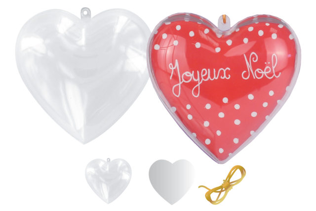 coeur à suspendre - Formes à garnir - Plastique - 10doigts.fr