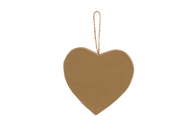 Coeur en carton kraft epais  - Guirlandes et suspensions Noël - 10doigts.fr