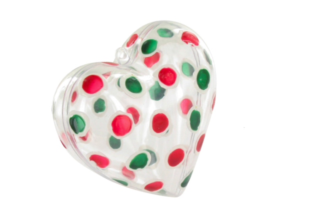 coeur pois - Formes à garnir - Plastique - 10doigts.fr