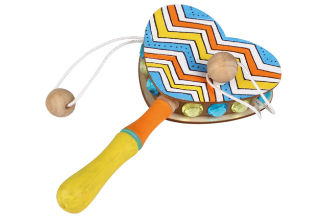 Coeur Tam-Tam - Instruments de musique en bois à décorer - 10doigts.fr