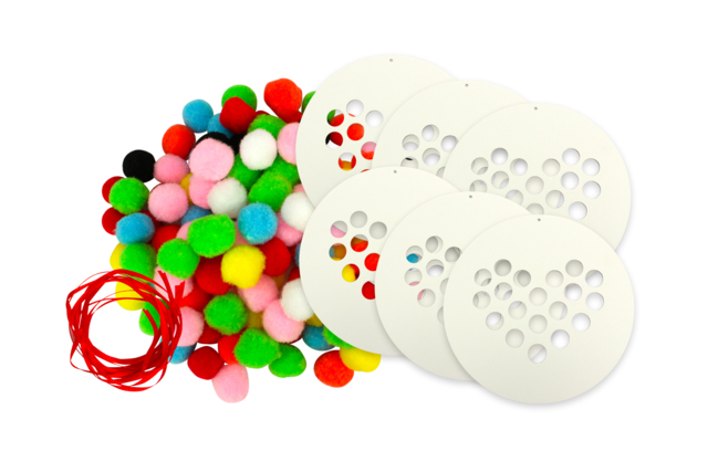 coeurs pompons activité enfants fête des mères - Kits éducatifs : le plaisir d'apprendre par la manipulation - 10doigts.fr