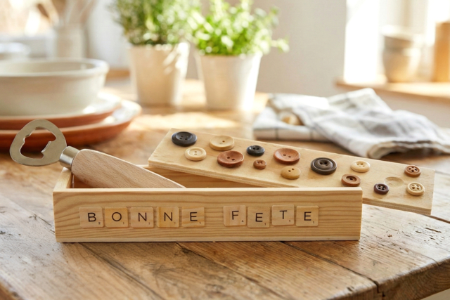 Coffret décapsuleur - Objets en bois à décorer pour la cuisine - 10doigts.fr
