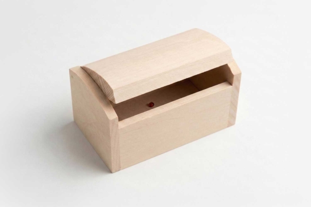 cofre bois terrazo - Boîtes en bois à décorer - 10doigts.fr