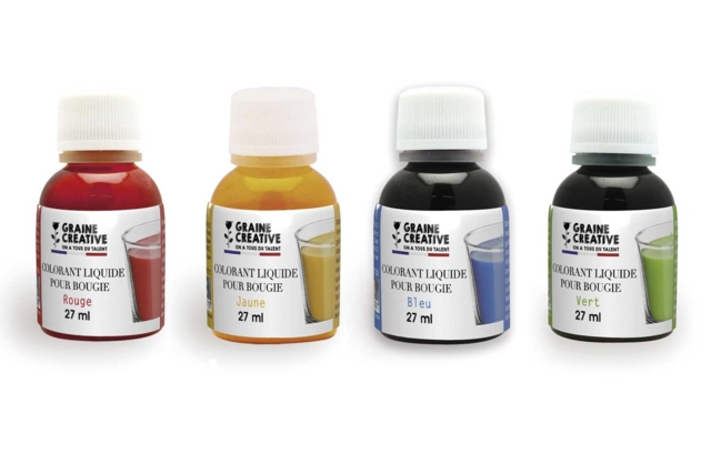 Colorants liquides pour bougie - 27 ml - Parfums et Colorants pour bougies - 10doigts.fr