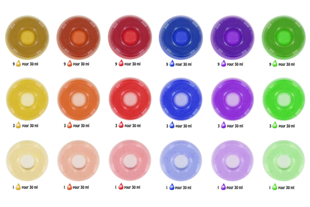 Colorants pour résine (inclusion et glaçage) - Résine - Modelage et moulage - 10doigts.fr