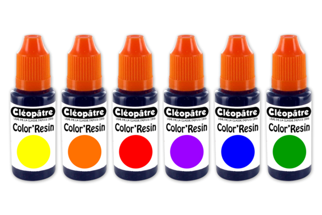 Colorants pour résine (inclusion et glaçage) - Résine - Modelage et moulage - 10doigts.fr