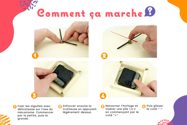 Comment ca marche Horloge - Horloges à fabriquer - 10doigts.fr