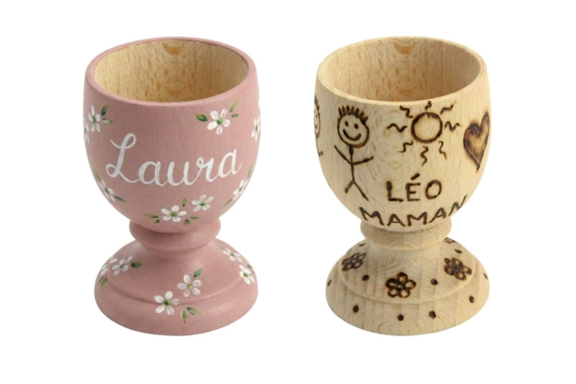 coquetier en bois à décorer - Objets en bois à décorer pour la cuisine - 10doigts.fr