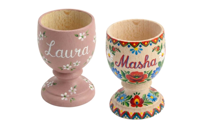 coquetier en bois peint - Objets en bois à décorer pour la cuisine - 10doigts.fr