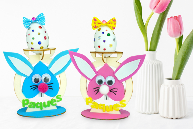 Coquetier en forme de lapin - Bougeoirs et photophores à décorer - 10doigts.fr
