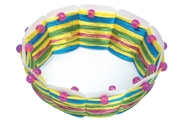 corbeille en carton raphia - Raphia et fibres naturelles pour vos créations - 10doigts.fr