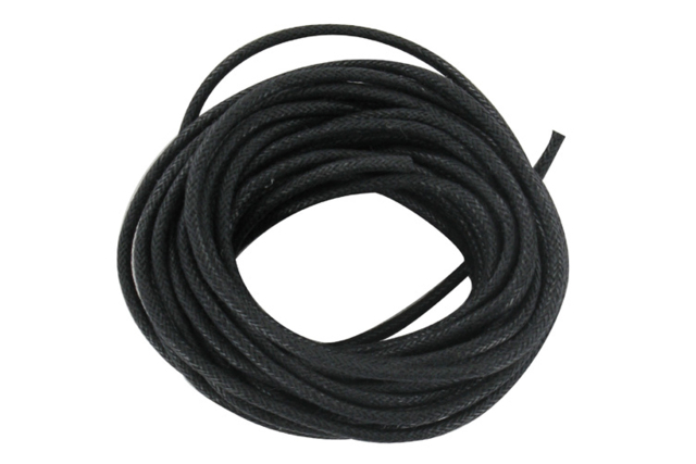 Cordon (5 mètres - ø 2 mm) en coton ciré noir - Fils pour bracelets brésiliens - 10doigts.fr