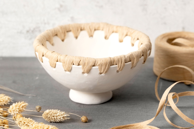 Coupelle artisanale - Raphia et fibres naturelles pour vos créations - 10doigts.fr