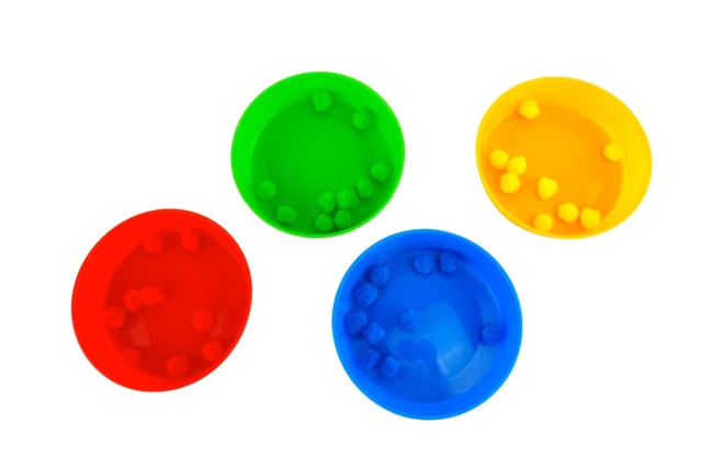 Coupelles en plastique, couleurs assorties  - 10 coupelles - Palettes et rangements - 10doigts.fr