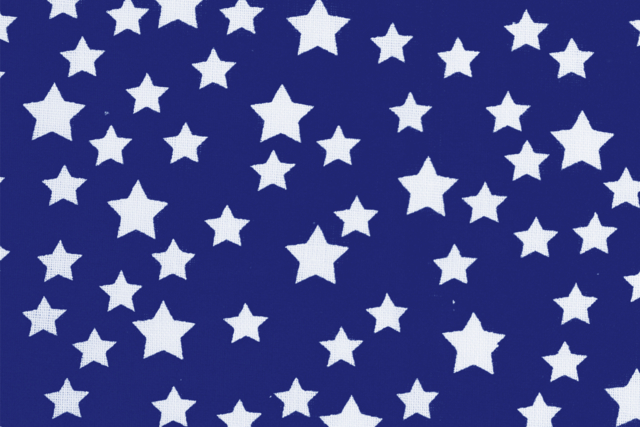 Coupon de tissu en coton imprimé (43 x 53 cm) Étoiles sur  fond bleu - Coupons de tissus - 10doigts.fr