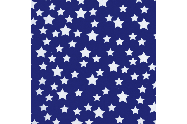 coupon tissu bleu étoile blanche - Coupons de tissus - 10doigts.fr