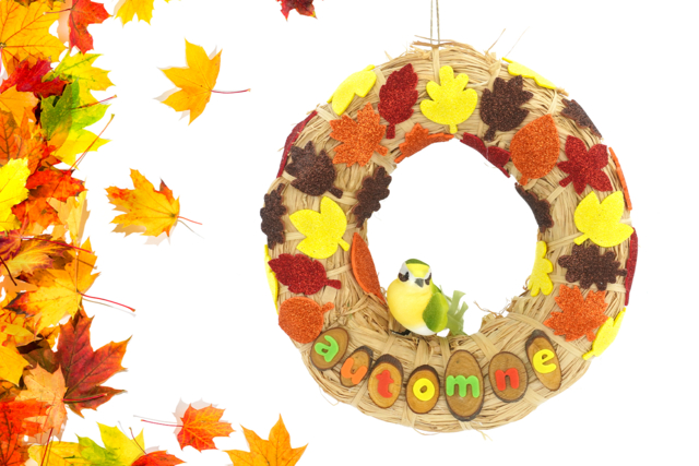 Couronne aux couleurs de l'automne - Stickers mousse : donnez du volume à vos créations - 10doigts.fr