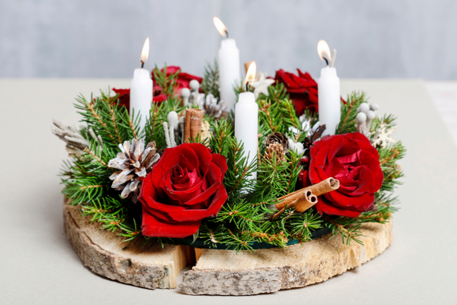 couronne avent Noël - Supports pour Art Floral : Donnez vie à vos compositions - 10doigts.fr
