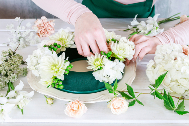 couronne de fleurs - Supports pour Art Floral : Donnez vie à vos compositions - 10doigts.fr