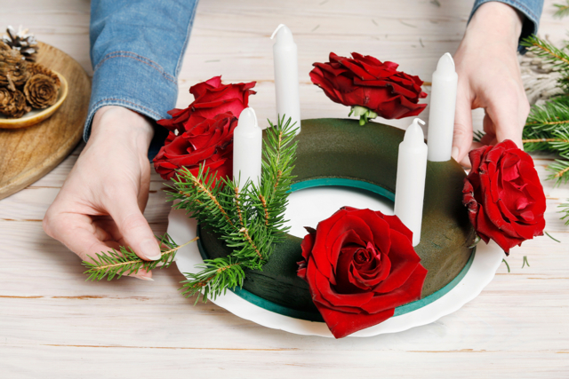 couronne de Noël - Supports pour Art Floral : Donnez vie à vos compositions - 10doigts.fr