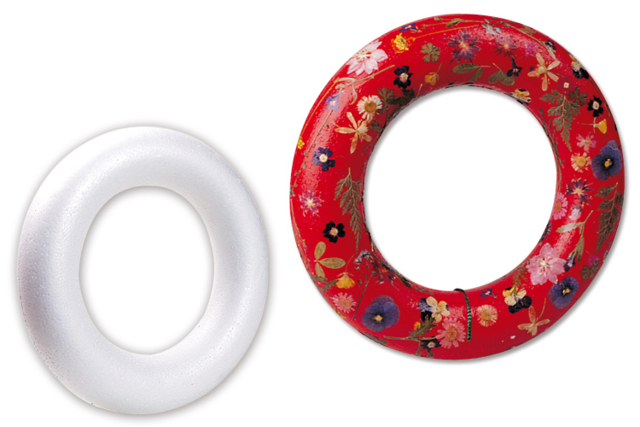 Couronne de noel en polystyrène - Formes à décorer - Polystyrène - 10doigts.fr