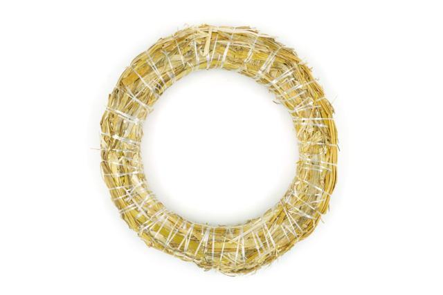 couronne paille 20 cm - Couronnes de Noël - 10doigts.fr