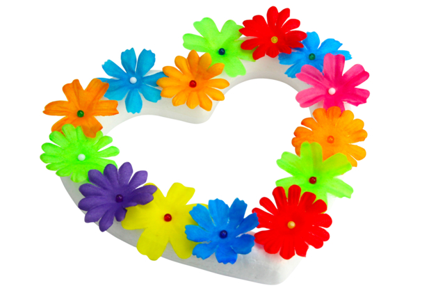couronnes coeur fleurs - Décorations fleurs et feuilles : ajoutez une touche de nature à toutes vos créations - 10doigts.fr