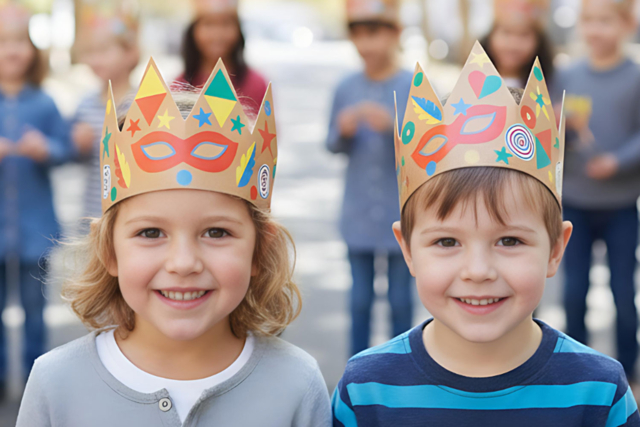 couronnes enfants carnaval - Kits créatifs Carnaval - Activités manuelles et de bricolage pour Carnaval - 10doigts.fr