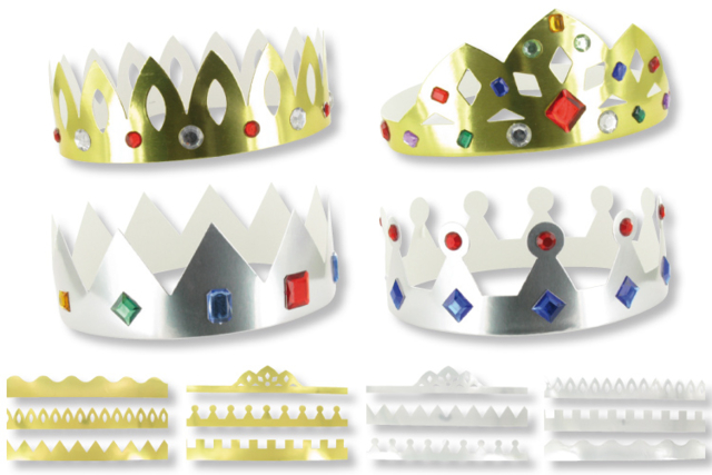 Couronnes métallisées - Couronnes et Chapeaux pour Carnaval : Loisirs Créatifs pour Enfants - 10doigts.fr