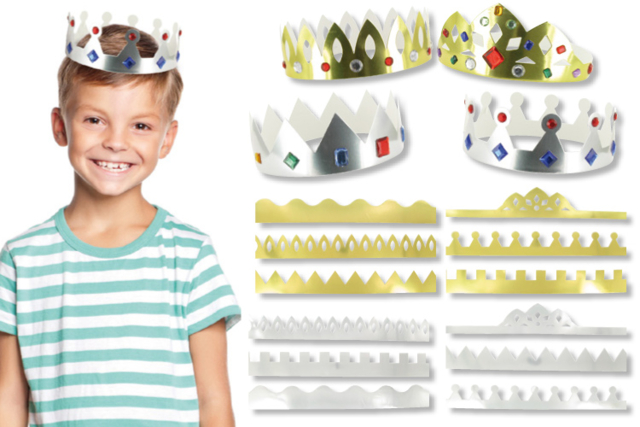 Couronnes métallisées - Couronnes et Chapeaux pour Carnaval : Loisirs Créatifs pour Enfants - 10doigts.fr