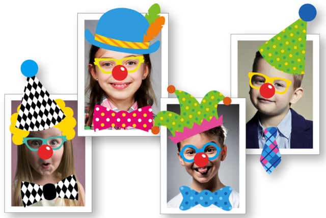 Crazy Clown Stickers - Stickers fantaisies : personnalisez toutes vos créations - 10doigts.fr