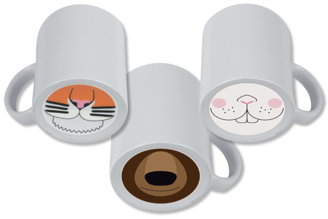 Crazy Nose Stickers - Supports en céramique à décorer - 10doigts.fr