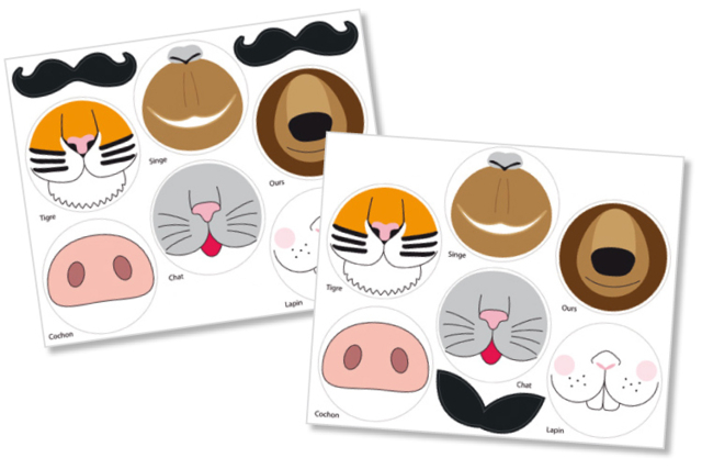 Crazy Nose Stickers - Supports en céramique à décorer - 10doigts.fr