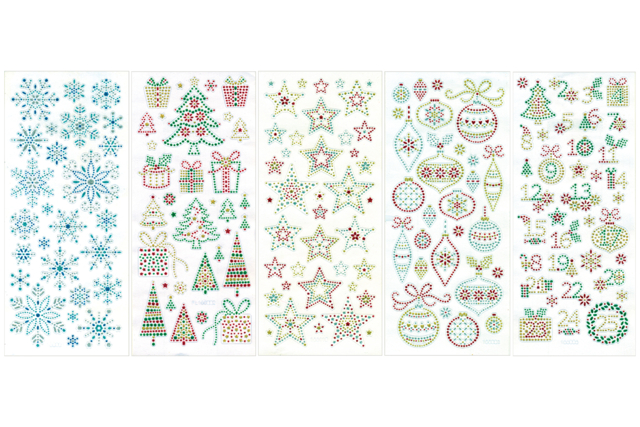 cristal stickers Noel - Gommettes de Noël : autocollants et stickers créatifs pour enfants - 10doigts.fr