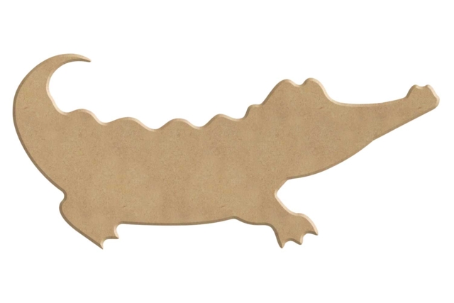 crocodile en bois - Animaux en bois à décorer - 10doigts.fr