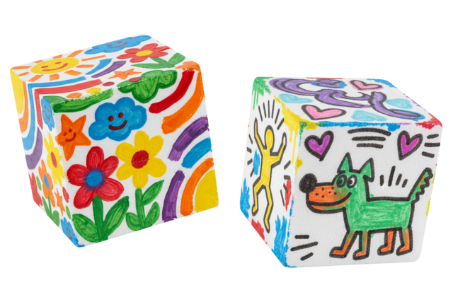 cube art enfants - Formes à décorer - Polystyrène - 10doigts.fr