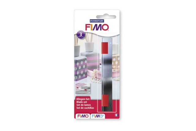 Cutter Fimo - 3 lames identiques - Outils de Modelage - 10doigts.fr