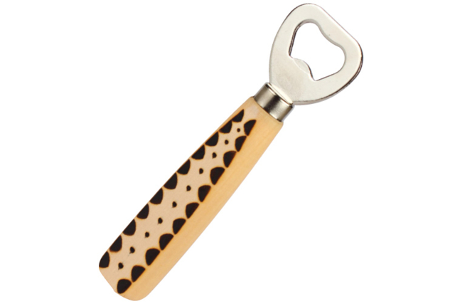 Décapsuleur en bois et métal - Objets en bois à décorer pour la cuisine - 10doigts.fr