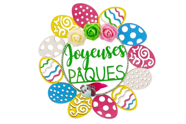 déco mur paques enfant - Couronnes de Pâques à décorer et fabriquer soi-même - 10doigts.fr
