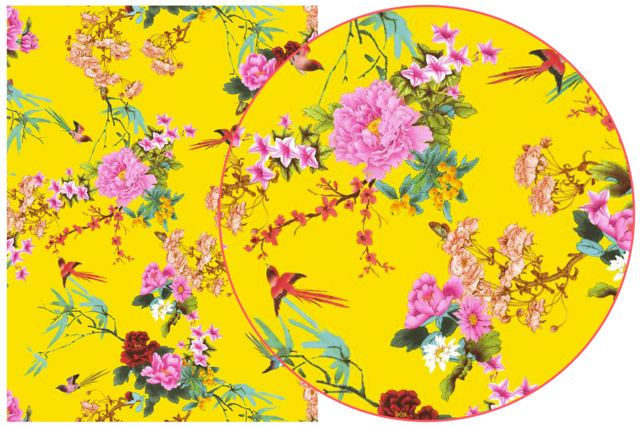 decopatch jaune cerisier - Papiers Décopatch - 10doigts.fr