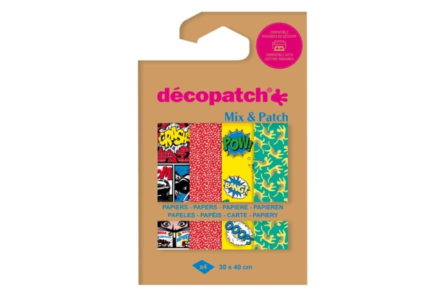 Decopatch Mix - 4 feuilles thème BD - Papiers Décopatch - 10doigts.fr