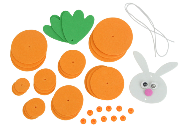 décor carotte lapin - Kits créatifs Pâques - 10doigts.fr