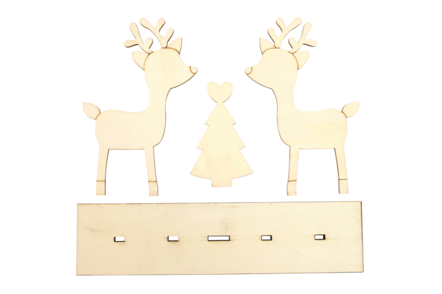Decoration Noel Enfant Scene - Décorations de Noël en bois à décorer - 10doigts.fr