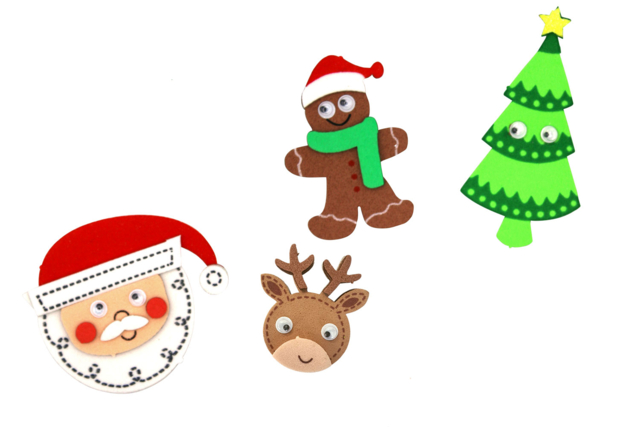 décors noel en caoutchouc - Stickers mousse : donnez du volume à vos créations - 10doigts.fr