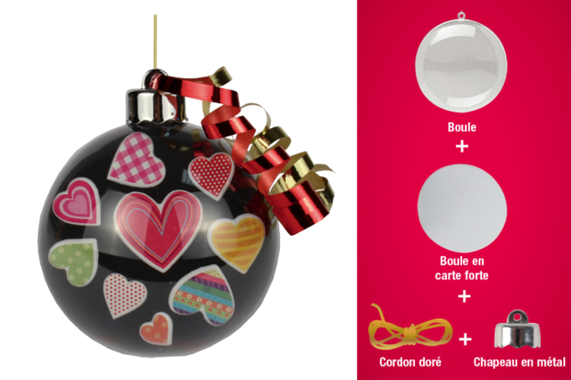 Décos de Noël à suspendre : boules en plastique transparent 3 en 1  - Boules de Noël DIY - 10doigts.fr