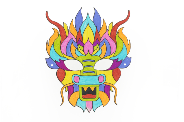 Deguisement dragon - Masques créatifs enfants - 10doigts.fr